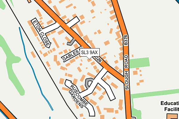 SL3 9AX map - OS OpenMap – Local (Ordnance Survey)