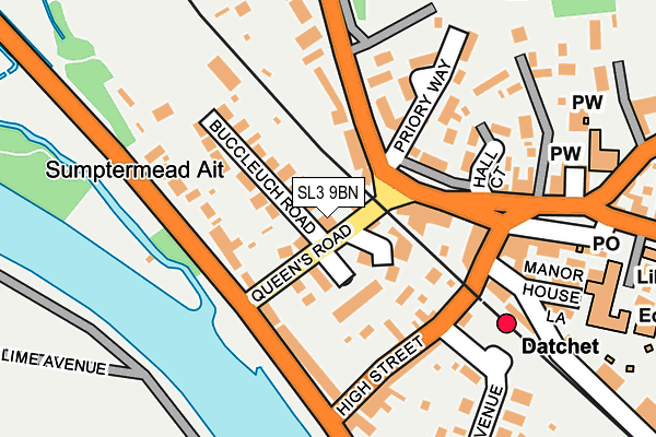 SL3 9BN map - OS OpenMap – Local (Ordnance Survey)