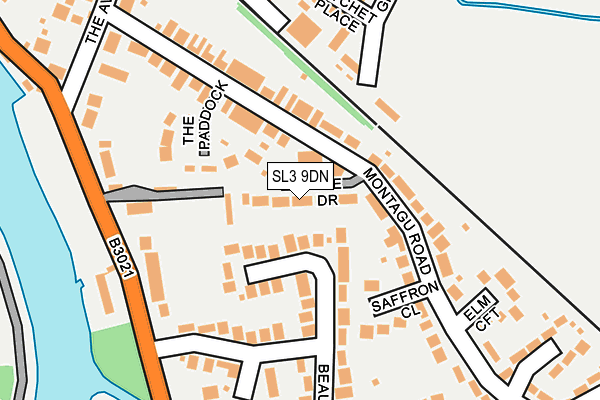 SL3 9DN map - OS OpenMap – Local (Ordnance Survey)