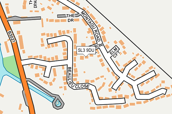 SL3 9DU map - OS OpenMap – Local (Ordnance Survey)