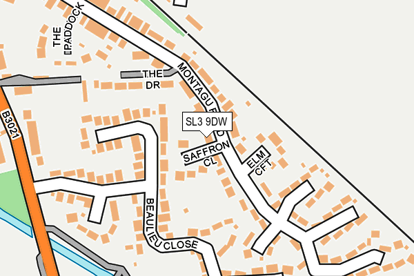 SL3 9DW map - OS OpenMap – Local (Ordnance Survey)