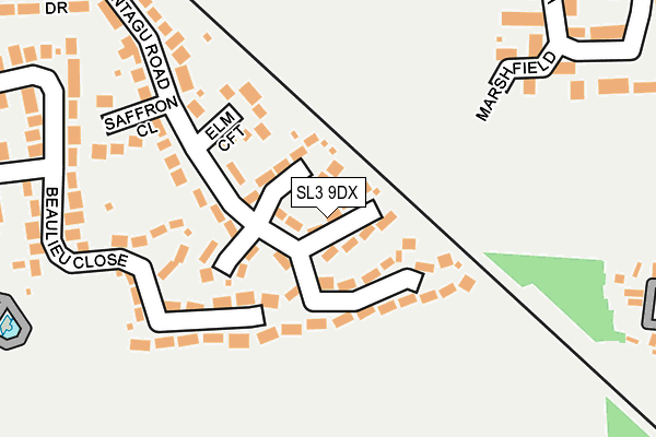 SL3 9DX map - OS OpenMap – Local (Ordnance Survey)
