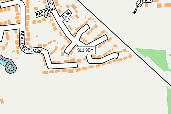 SL3 9DY map - OS OpenMap – Local (Ordnance Survey)