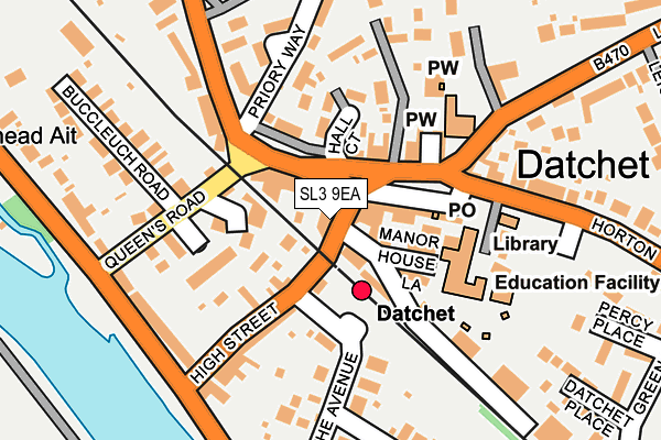 SL3 9EA map - OS OpenMap – Local (Ordnance Survey)