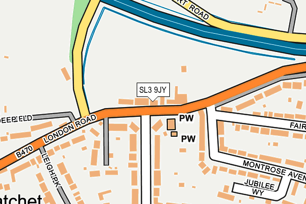 SL3 9JY map - OS OpenMap – Local (Ordnance Survey)