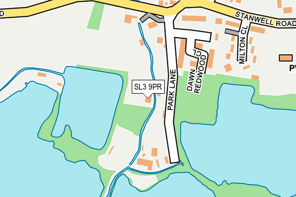 SL3 9PR map - OS OpenMap – Local (Ordnance Survey)