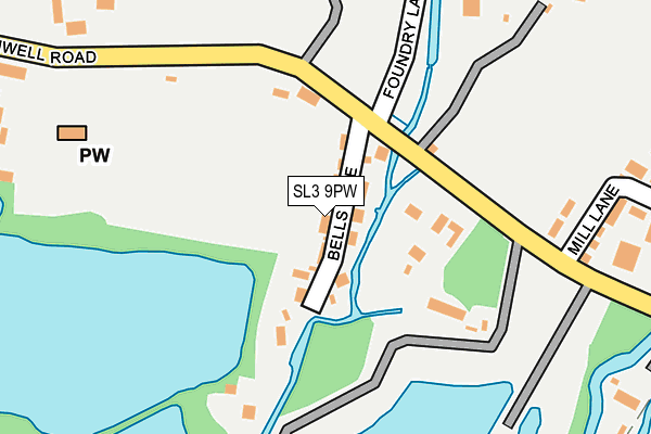 SL3 9PW map - OS OpenMap – Local (Ordnance Survey)