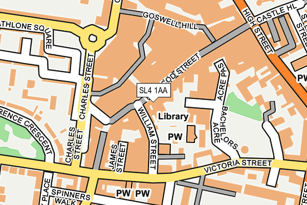 SL4 1AA map - OS OpenMap – Local (Ordnance Survey)