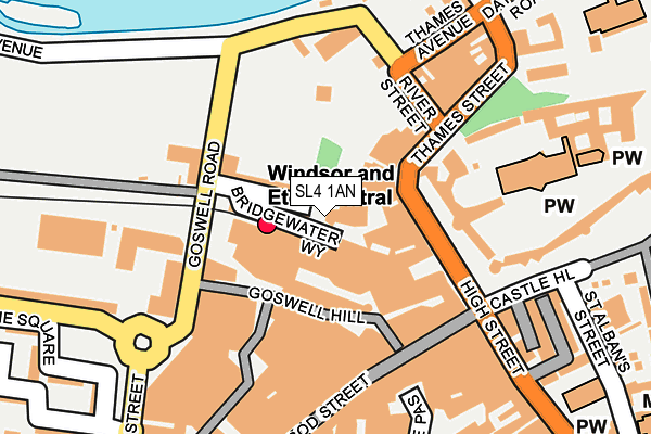 SL4 1AN map - OS OpenMap – Local (Ordnance Survey)