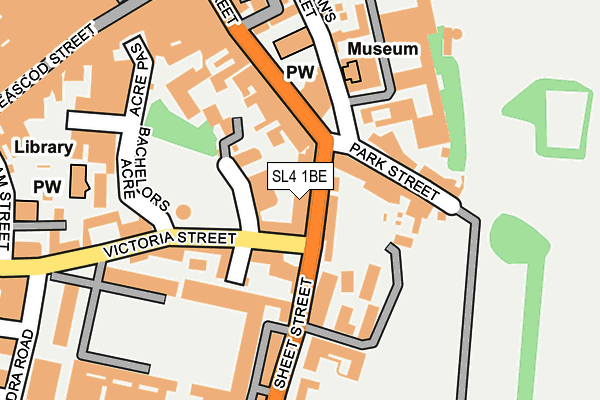 SL4 1BE map - OS OpenMap – Local (Ordnance Survey)