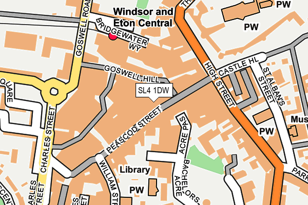 SL4 1DW map - OS OpenMap – Local (Ordnance Survey)