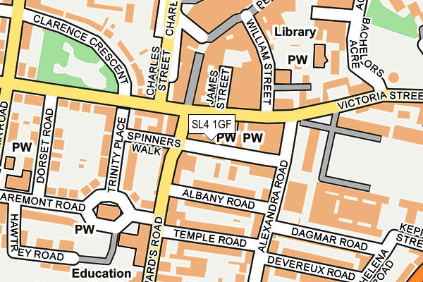 SL4 1GF map - OS OpenMap – Local (Ordnance Survey)