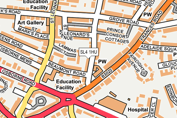 SL4 1HU map - OS OpenMap – Local (Ordnance Survey)