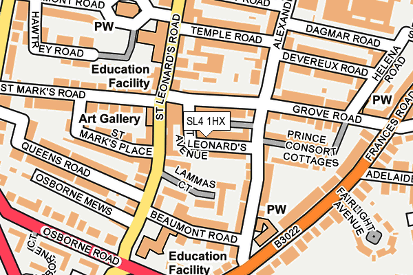 SL4 1HX map - OS OpenMap – Local (Ordnance Survey)