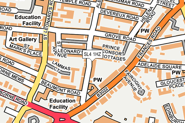 SL4 1HZ map - OS OpenMap – Local (Ordnance Survey)
