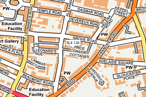 SL4 1JA map - OS OpenMap – Local (Ordnance Survey)