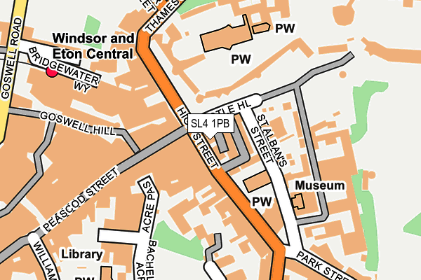 SL4 1PB map - OS OpenMap – Local (Ordnance Survey)