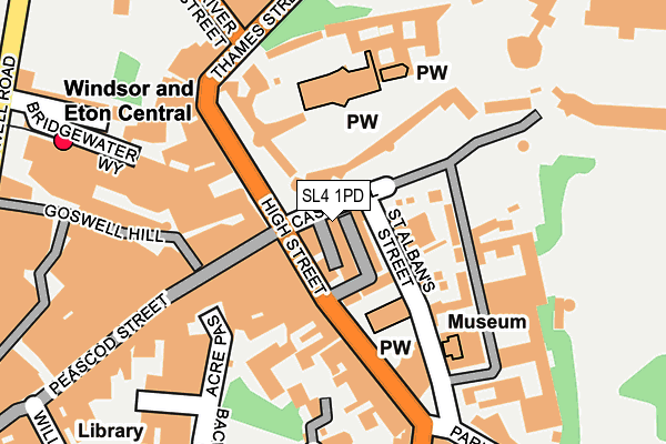Map of W.GOLDSMITHS LTD at local scale