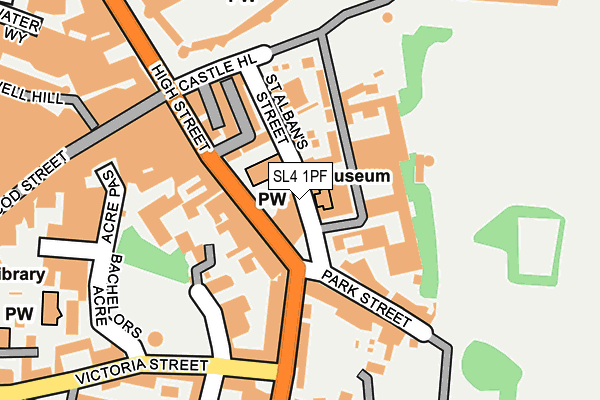 SL4 1PF map - OS OpenMap – Local (Ordnance Survey)