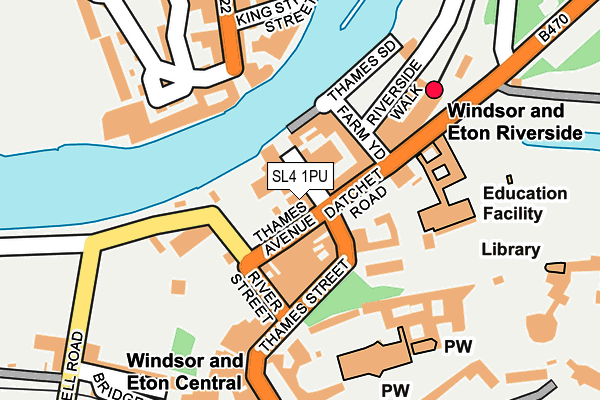SL4 1PU map - OS OpenMap – Local (Ordnance Survey)