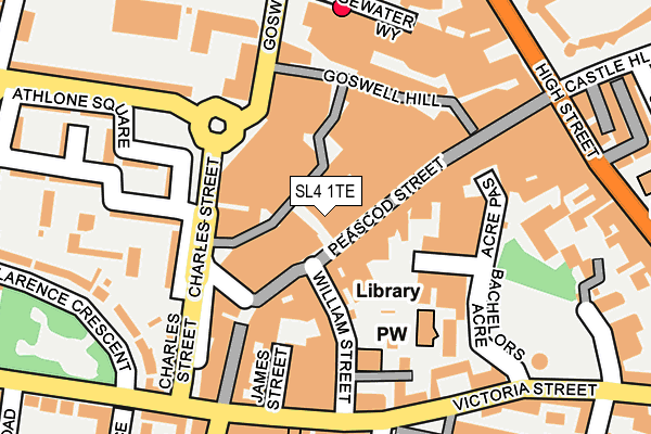 SL4 1TE map - OS OpenMap – Local (Ordnance Survey)