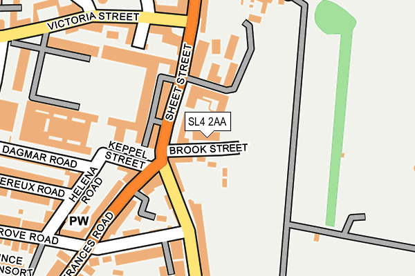 SL4 2AA map - OS OpenMap – Local (Ordnance Survey)