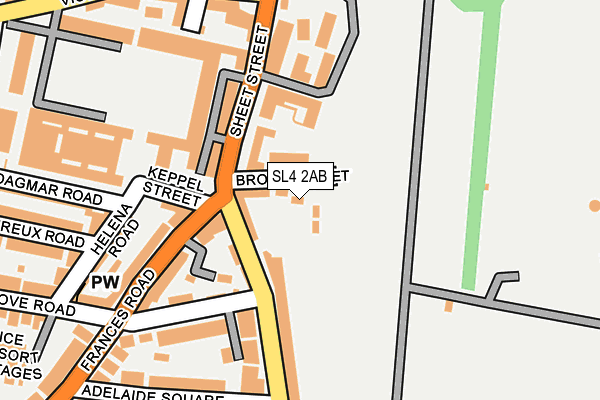 SL4 2AB map - OS OpenMap – Local (Ordnance Survey)