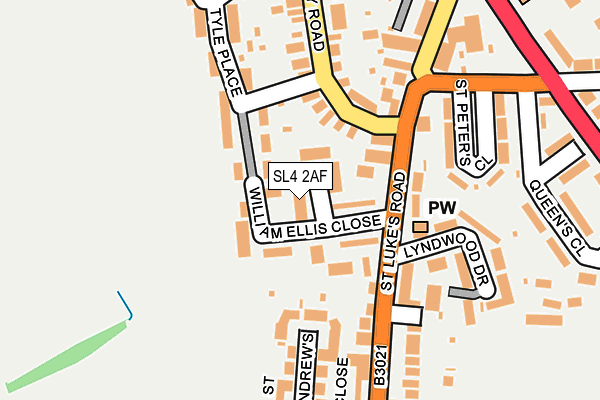 SL4 2AF map - OS OpenMap – Local (Ordnance Survey)