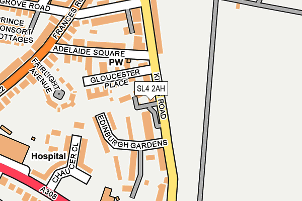SL4 2AH map - OS OpenMap – Local (Ordnance Survey)