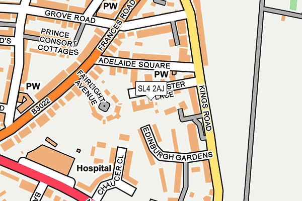 SL4 2AJ map - OS OpenMap – Local (Ordnance Survey)