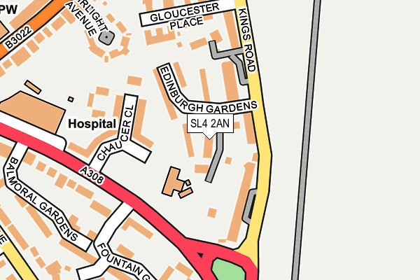 SL4 2AN map - OS OpenMap – Local (Ordnance Survey)