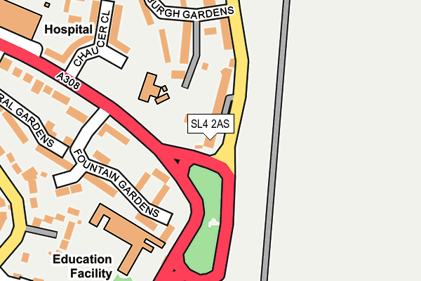 SL4 2AS map - OS OpenMap – Local (Ordnance Survey)
