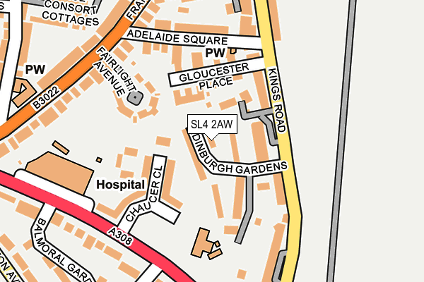 SL4 2AW map - OS OpenMap – Local (Ordnance Survey)