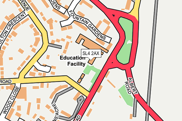 SL4 2AX map - OS OpenMap – Local (Ordnance Survey)