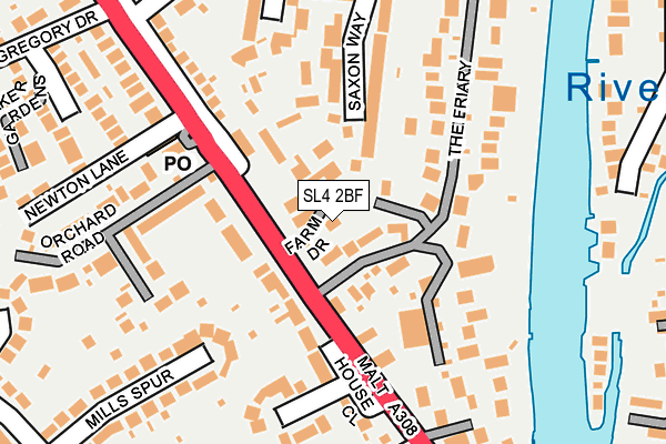 SL4 2BF map - OS OpenMap – Local (Ordnance Survey)