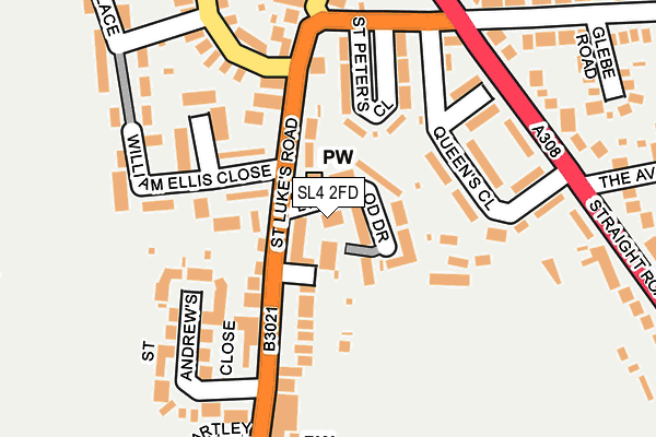 SL4 2FD map - OS OpenMap – Local (Ordnance Survey)
