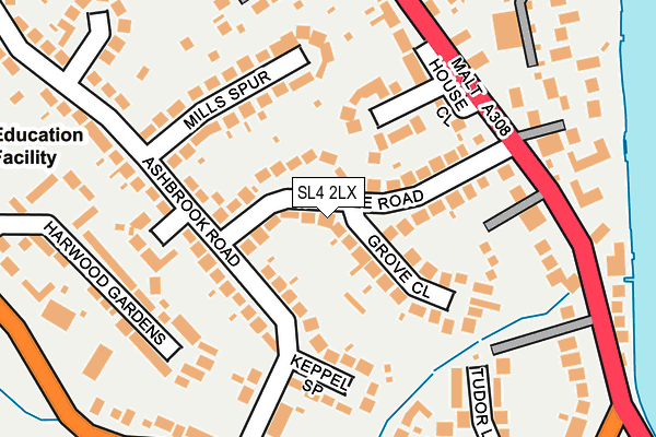 SL4 2LX map - OS OpenMap – Local (Ordnance Survey)
