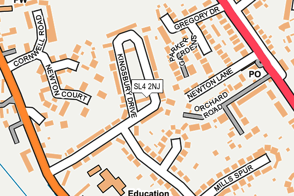 SL4 2NJ map - OS OpenMap – Local (Ordnance Survey)