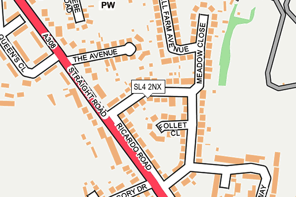 SL4 2NX map - OS OpenMap – Local (Ordnance Survey)