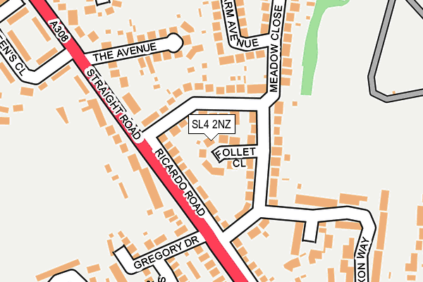 SL4 2NZ map - OS OpenMap – Local (Ordnance Survey)