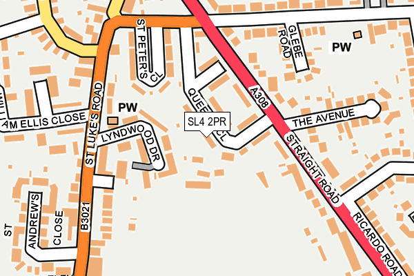 SL4 2PR map - OS OpenMap – Local (Ordnance Survey)