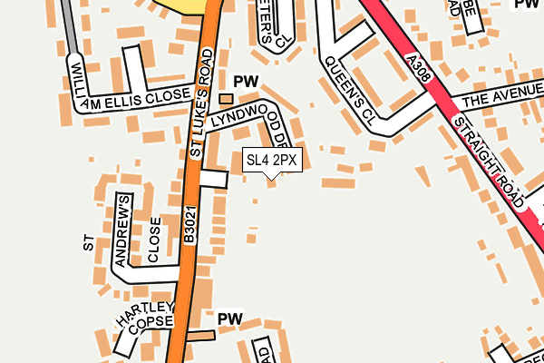 SL4 2PX map - OS OpenMap – Local (Ordnance Survey)