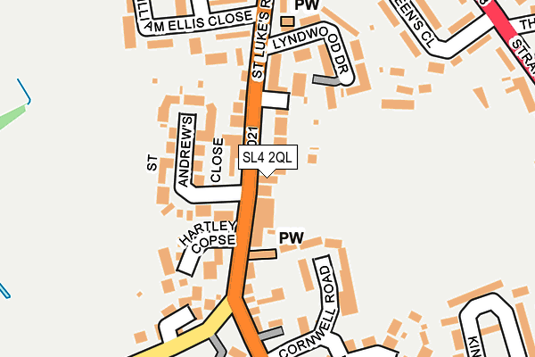 SL4 2QL map - OS OpenMap – Local (Ordnance Survey)