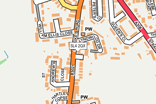 SL4 2QX map - OS OpenMap – Local (Ordnance Survey)