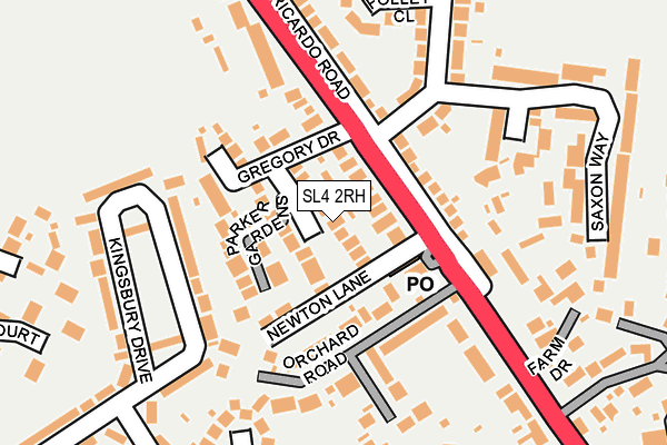 SL4 2RH map - OS OpenMap – Local (Ordnance Survey)