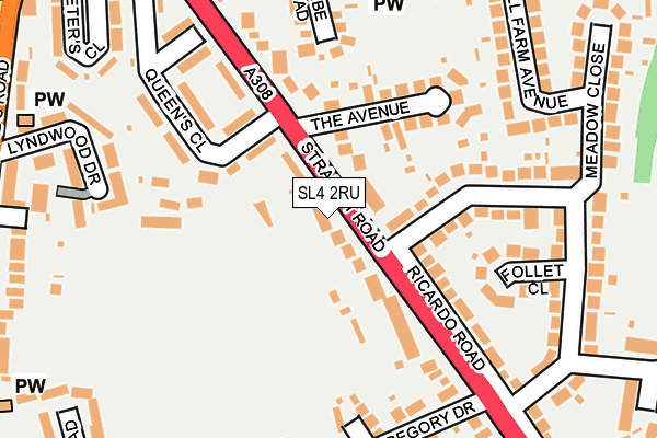 SL4 2RU map - OS OpenMap – Local (Ordnance Survey)