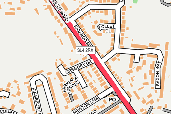 SL4 2RX map - OS OpenMap – Local (Ordnance Survey)