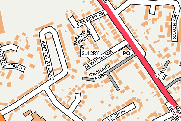 SL4 2RY map - OS OpenMap – Local (Ordnance Survey)