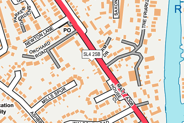 SL4 2SB map - OS OpenMap – Local (Ordnance Survey)