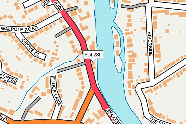 SL4 2SL map - OS OpenMap – Local (Ordnance Survey)